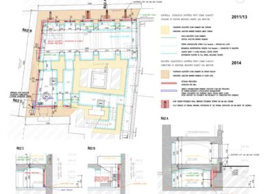 Projekční činnost – Sanace Všehrdova Praha